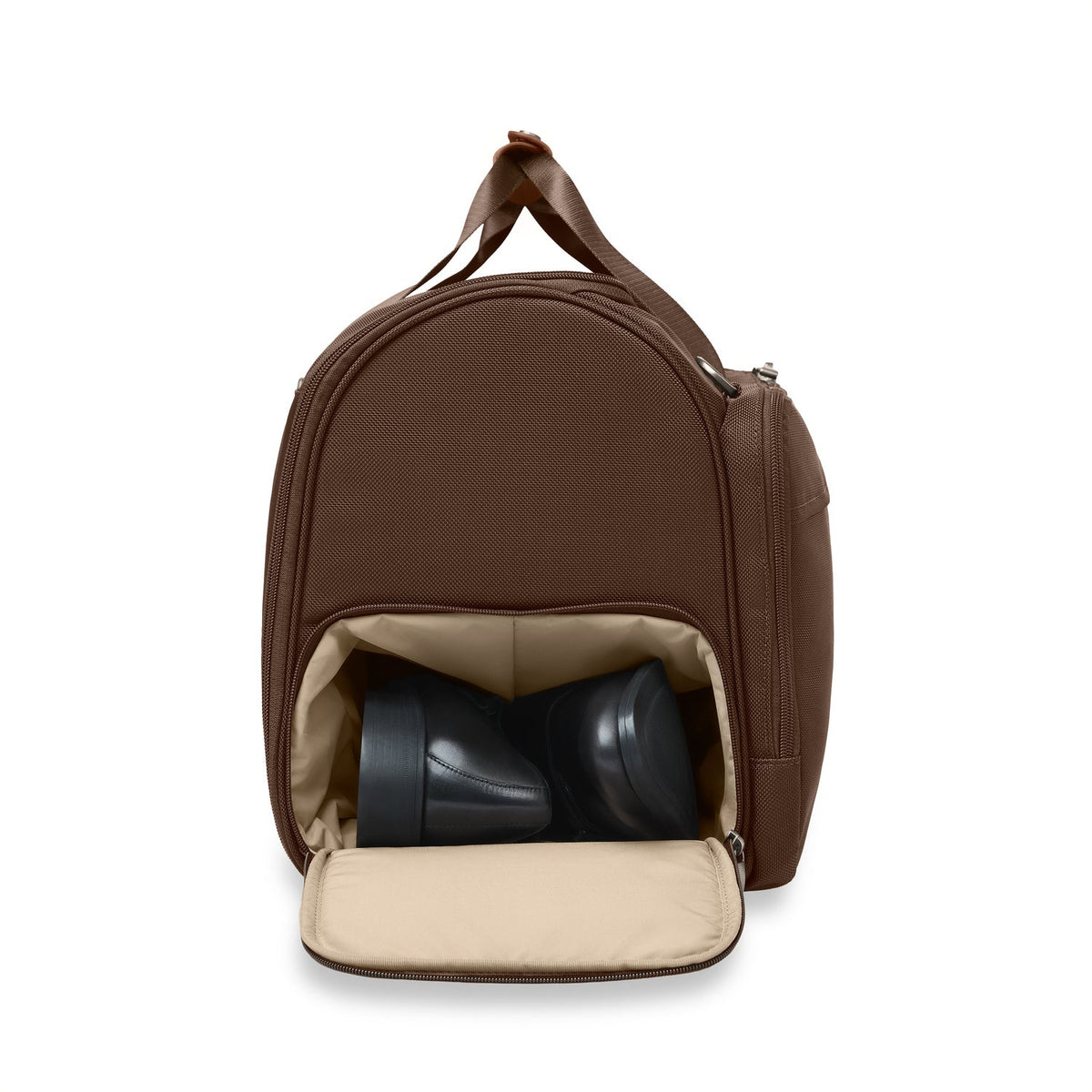 Briggs & Riley Baseline Garment Duffle in Chocolate — detail view 3