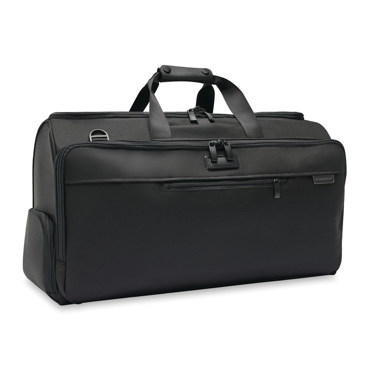 Briggs & Riley Baseline Garment Duffle in Black — angle view 3