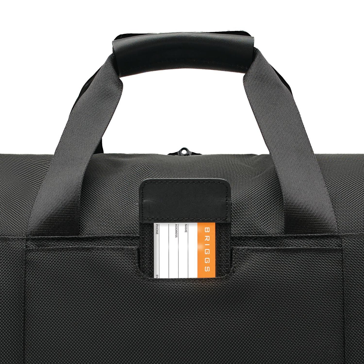 Briggs & Riley Baseline Garment Duffle in Black — detail view