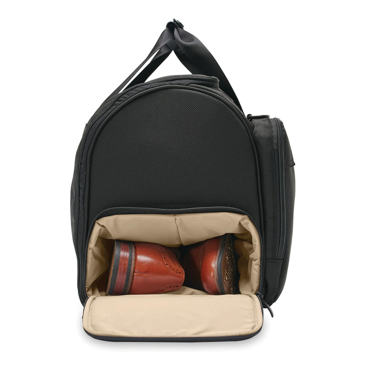 Briggs & Riley Baseline Garment Duffle in Black — angle view 6