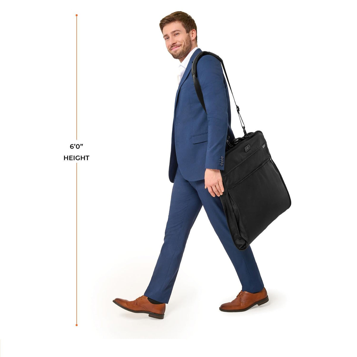 Briggs & Riley Baseline Classic Garment Bag in Black — lifestyle