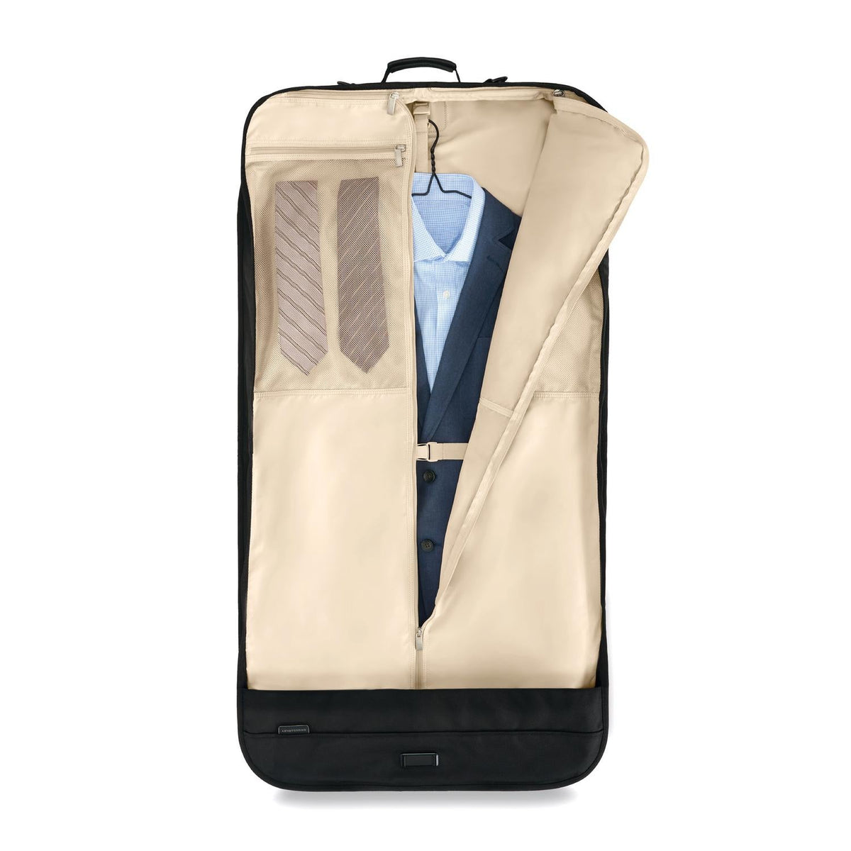 Briggs & Riley Baseline Classic Garment Bag in Black — interior view