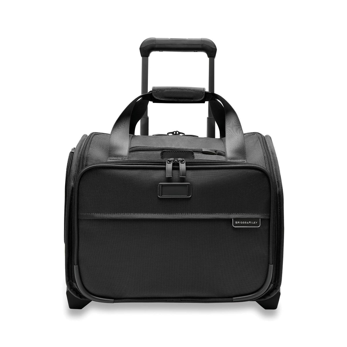Briggs & Riley Baseline 2-Wheel Cabin Bag in Black — front view # color_Black