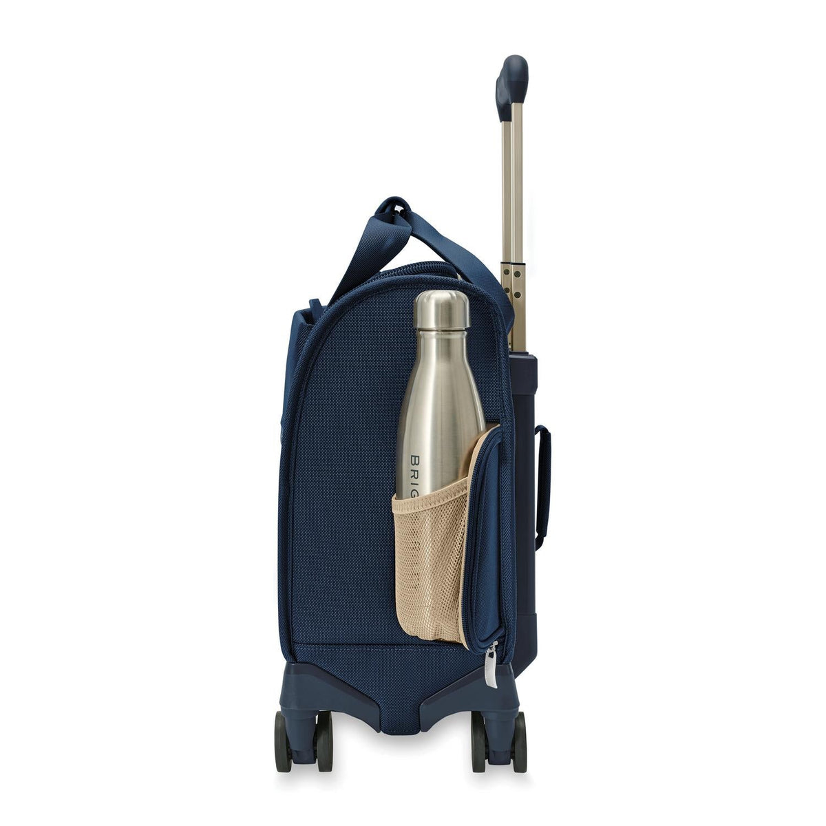 Briggs & Riley Baseline Cabin Spinner in Navy — angle view 4