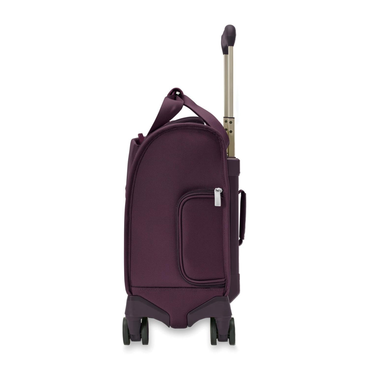 Briggs & Riley Baseline Cabin Spinner in Plum — angle view 4