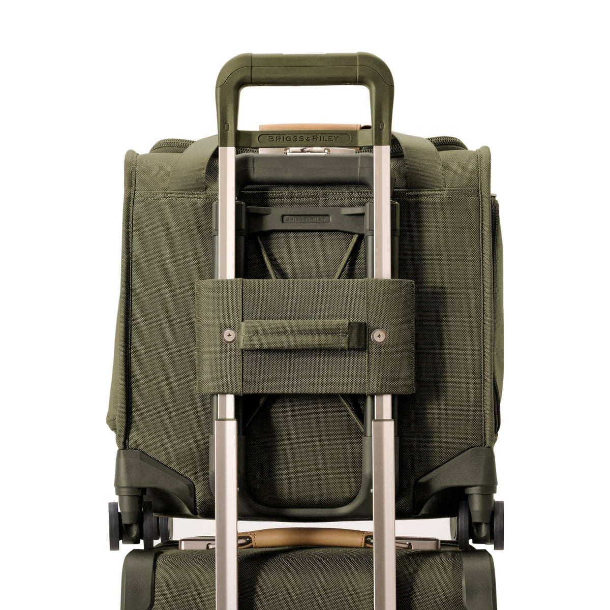 Briggs & Riley Baseline Cabin Spinner in Olive — back view 2