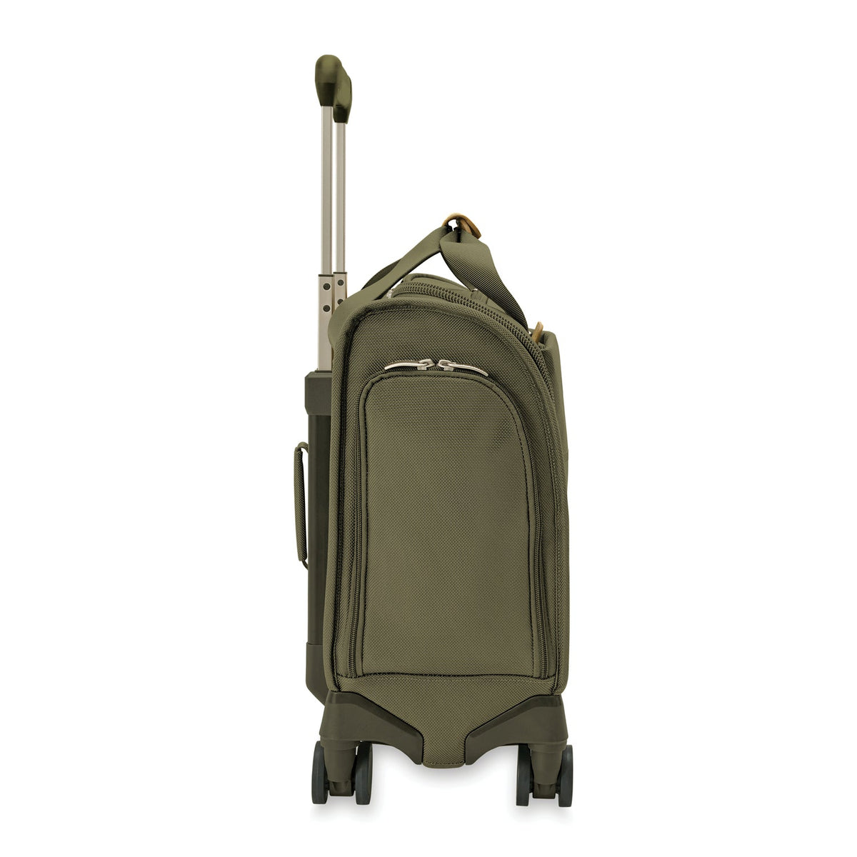Briggs & Riley Baseline Cabin Spinner in Olive — side view