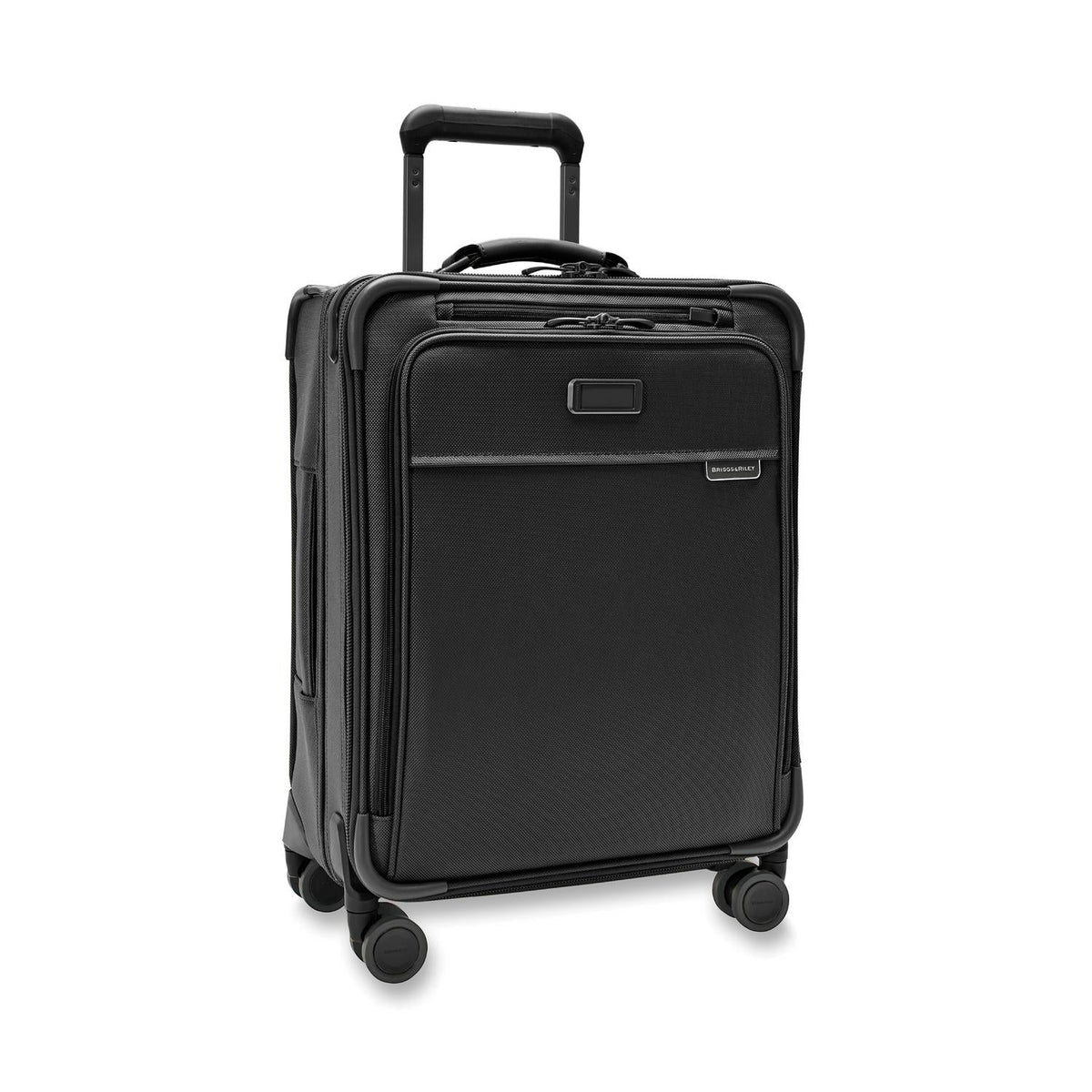 Briggs & Riley Baseline Global 21" Carry-On Expandable Spinner in Black — angle view 2 # color_Black