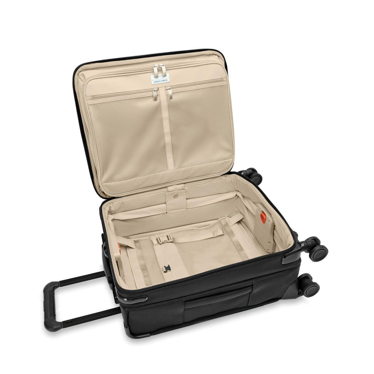 Briggs & Riley Baseline Global 21" Carry-On Expandable Spinner in Black — interior view 2