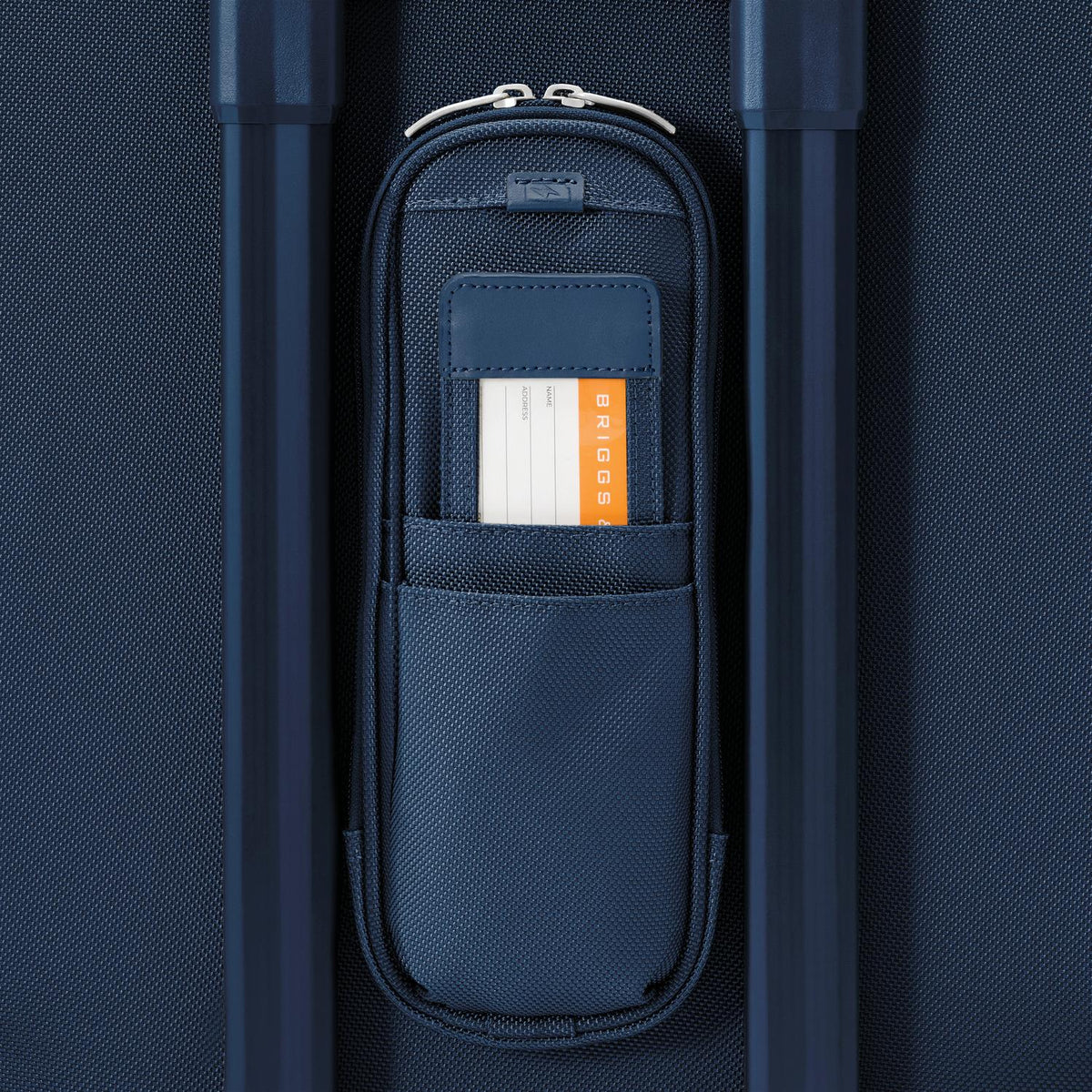 Briggs & Riley Baseline Global 21" Carry-On Expandable Spinner in Navy — detail view 2