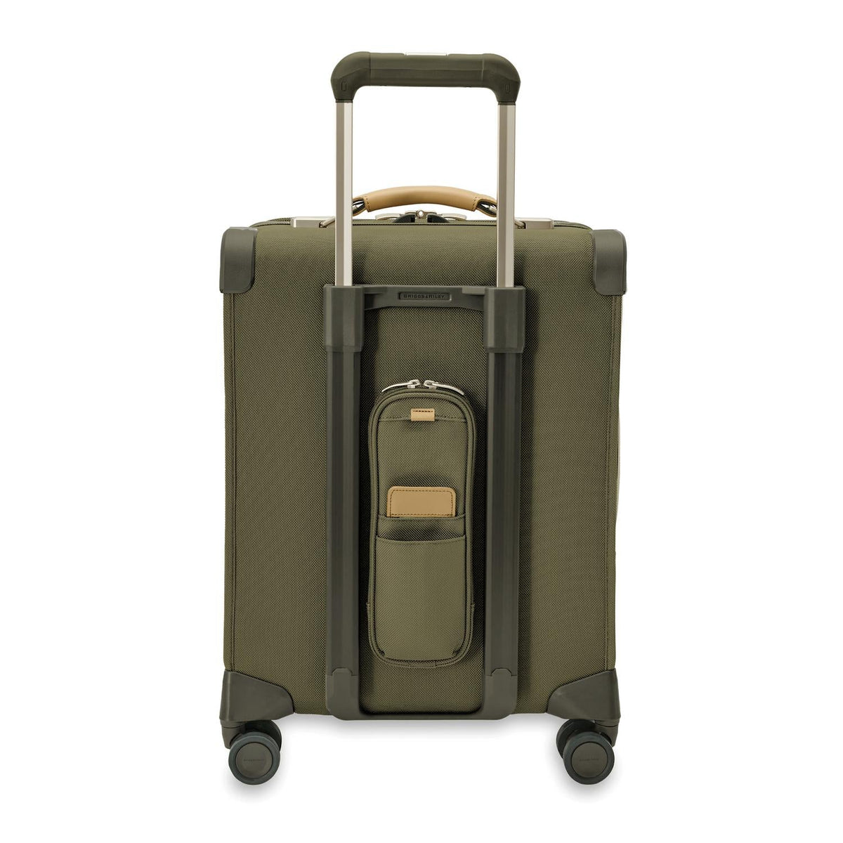 Briggs & Riley Baseline Global 21" Carry-On Expandable Spinner in Olive — back view