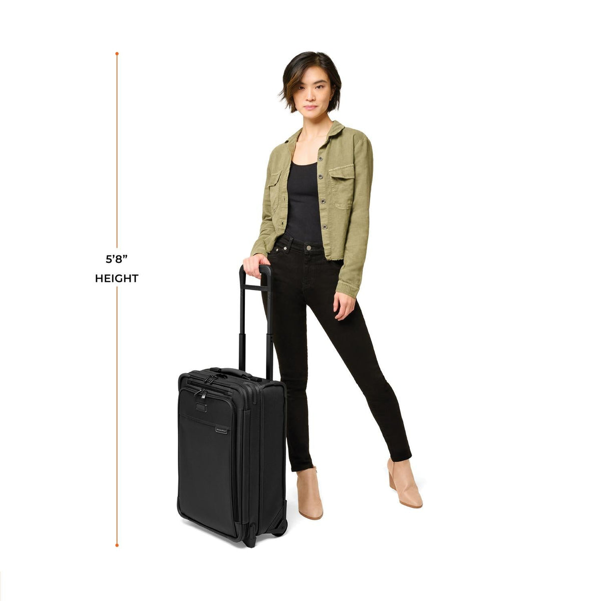 Briggs & Riley Baseline Essential 22" 2-Wheel Expandable Carry-On in Black — lifestyle