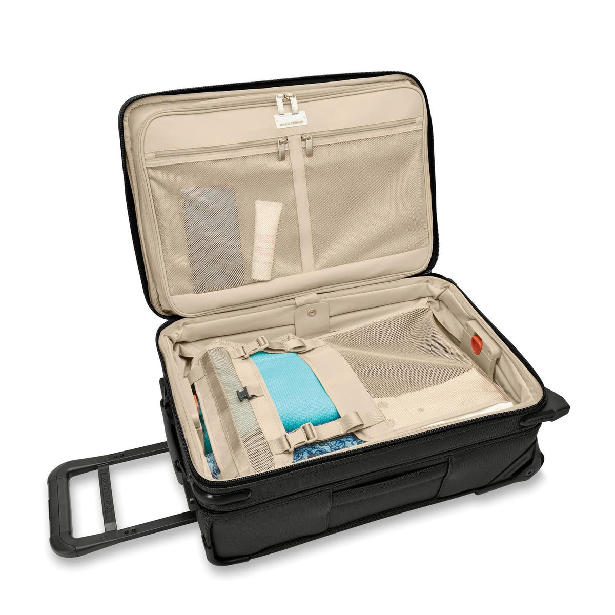 Briggs & Riley Baseline Essential 22" 2-Wheel Expandable Carry-On in Black — interior view 2
