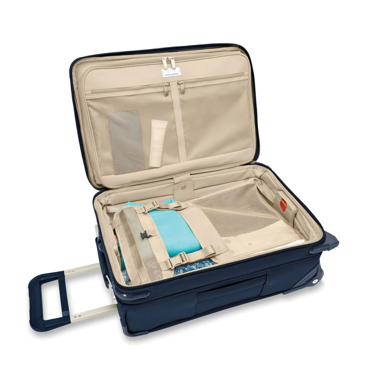 Briggs & Riley Baseline Essential 22" 2-Wheel Expandable Carry-On in Navy — interior view 5