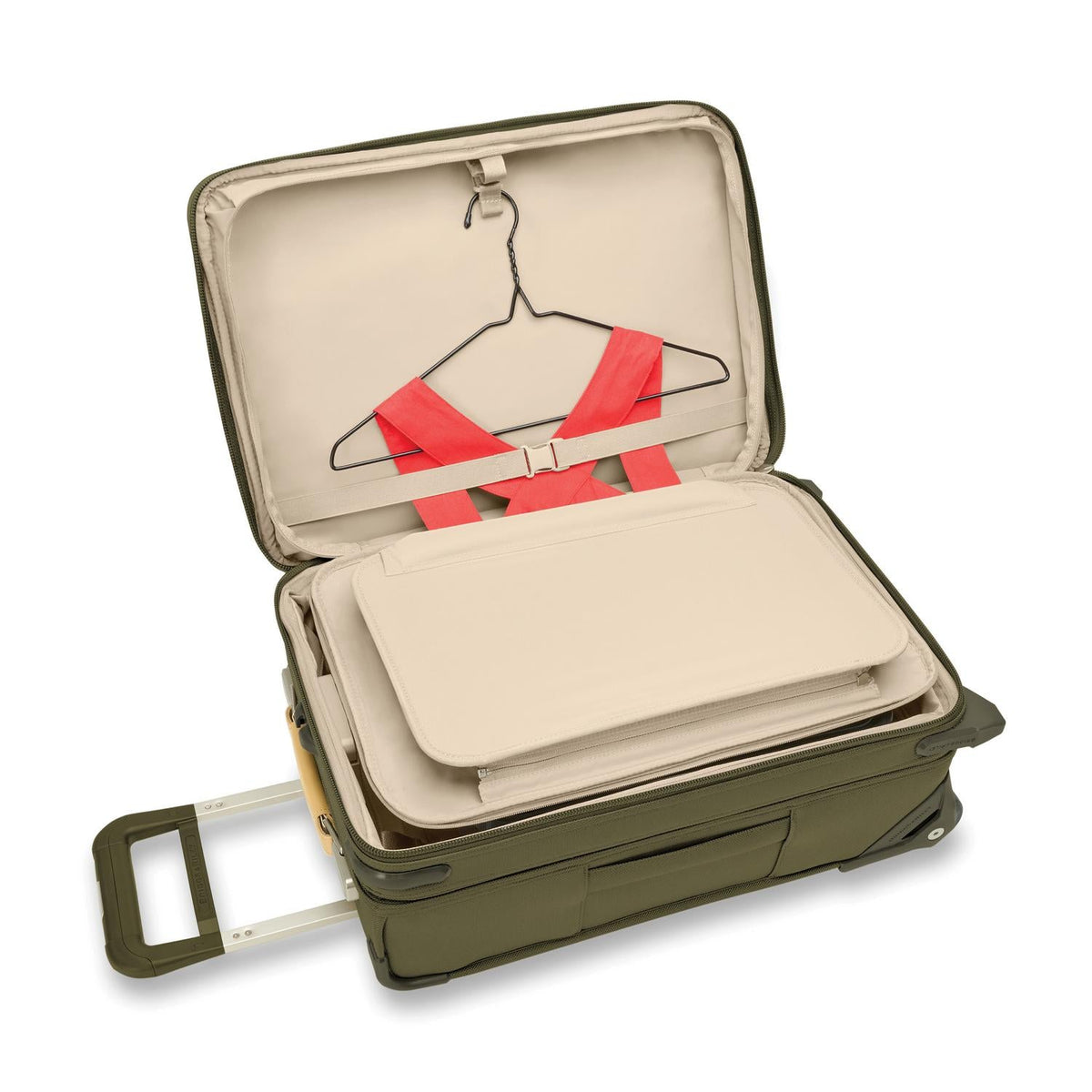 Briggs & Riley Baseline Essential 22" 2-Wheel Expandable Carry-On in Olive — interior view 3