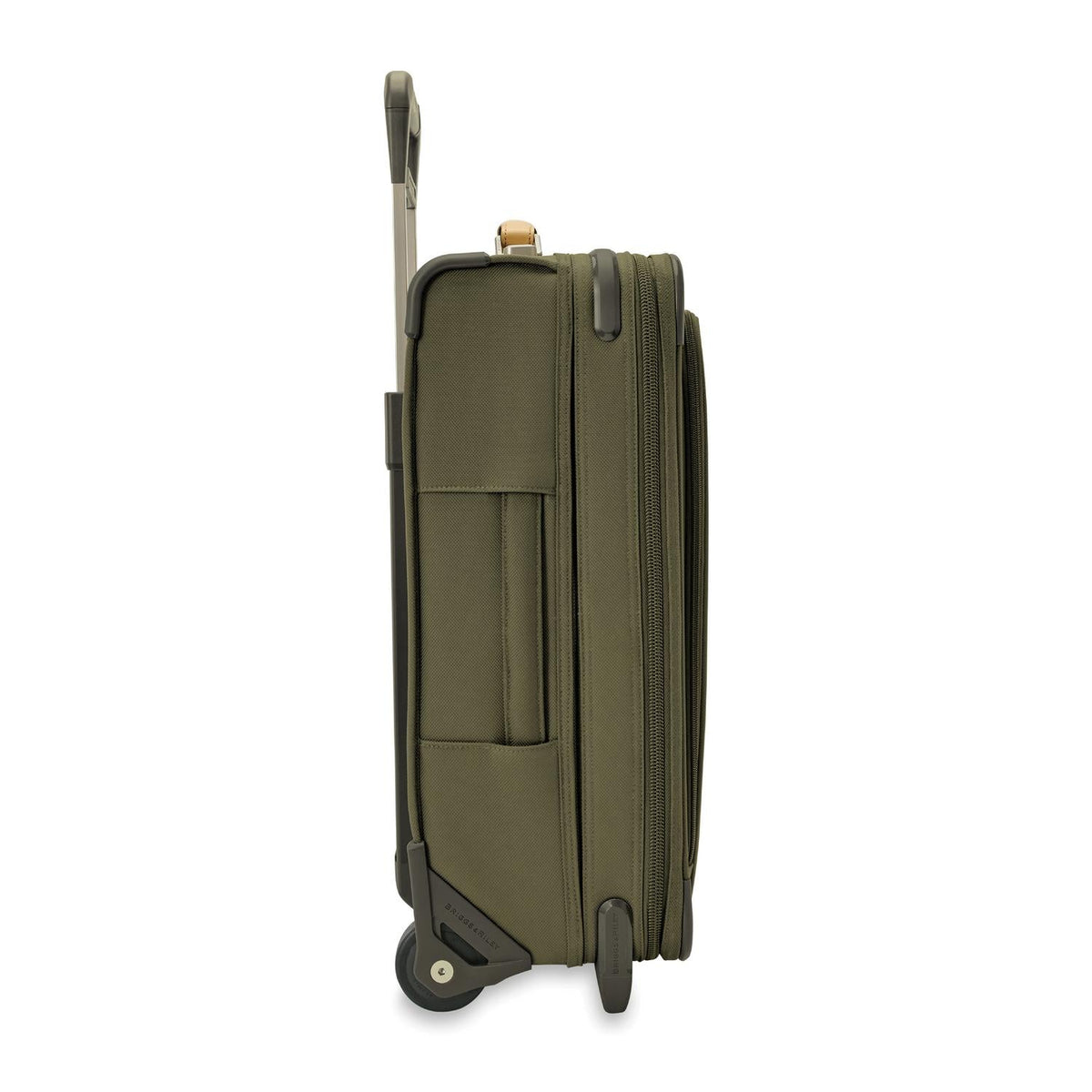 Briggs & Riley Baseline Essential 22" 2-Wheel Expandable Carry-On in Olive — angle view 3