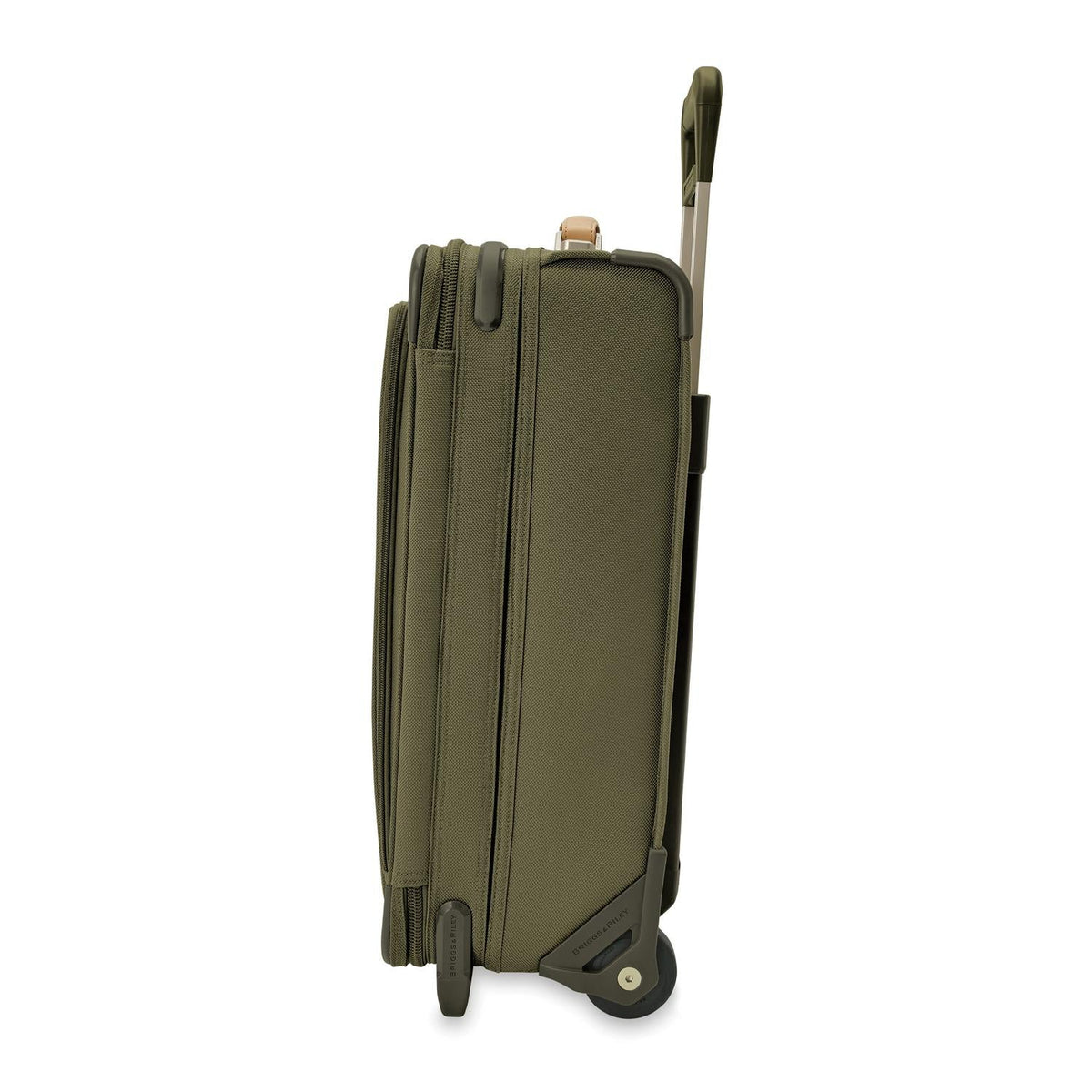 Briggs & Riley Baseline Essential 22" 2-Wheel Expandable Carry-On in Olive — angle view 4