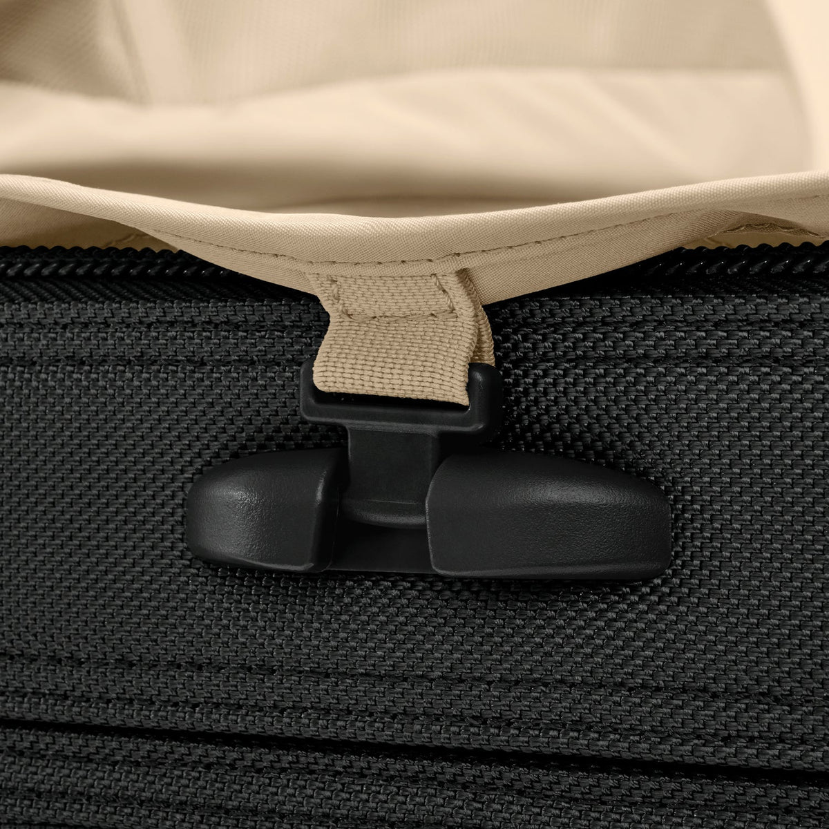 Briggs & Riley Baseline Compact Checked Expandable Spinner in Black — detail view 3