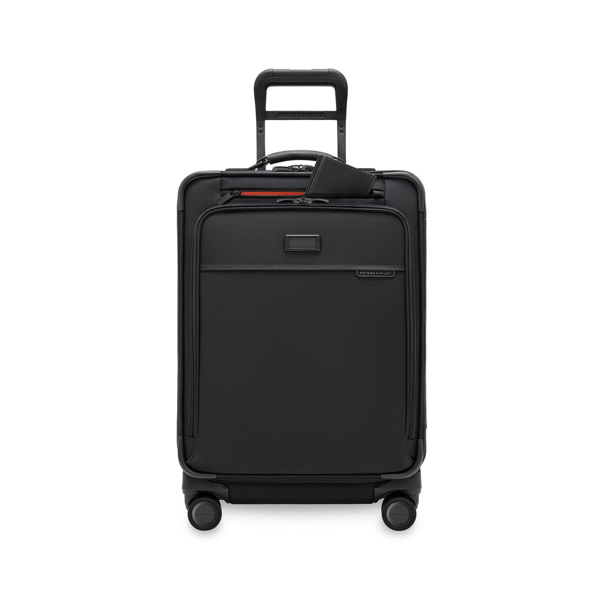 Briggs & Riley Baseline Compact Checked Expandable Spinner in Black — detail view 4