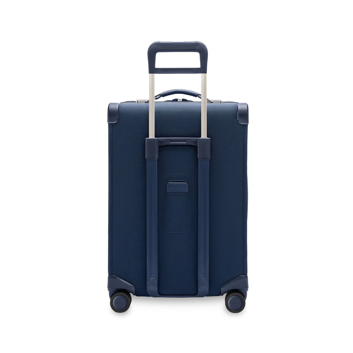 Briggs & Riley Baseline Compact Checked Expandable Spinner in Navy — back view
