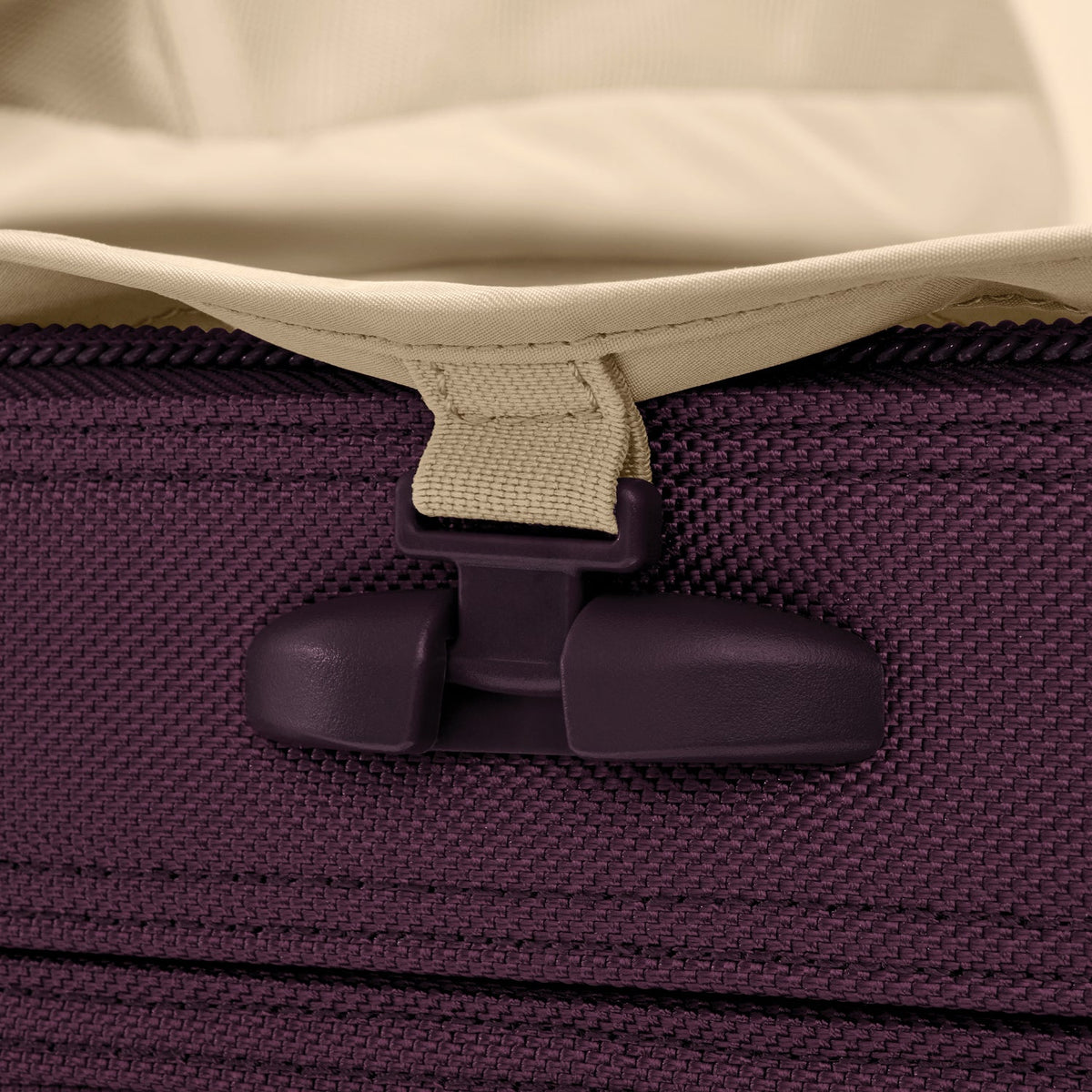 Briggs & Riley Baseline Compact Checked Expandable Spinner in Plum — detail view 5
