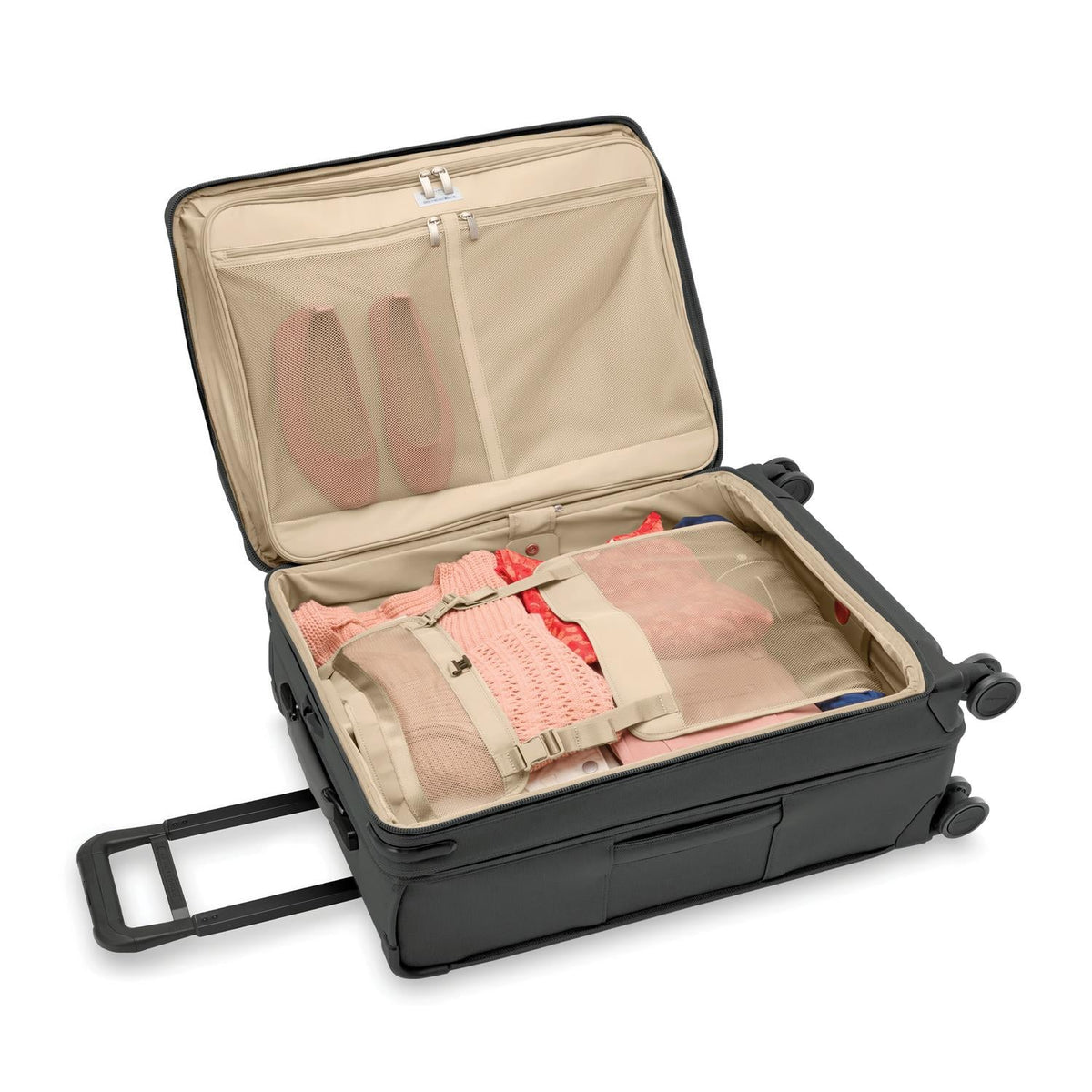 Briggs & Riley Baseline Medium Expandable Spinner in Black — interior view 5