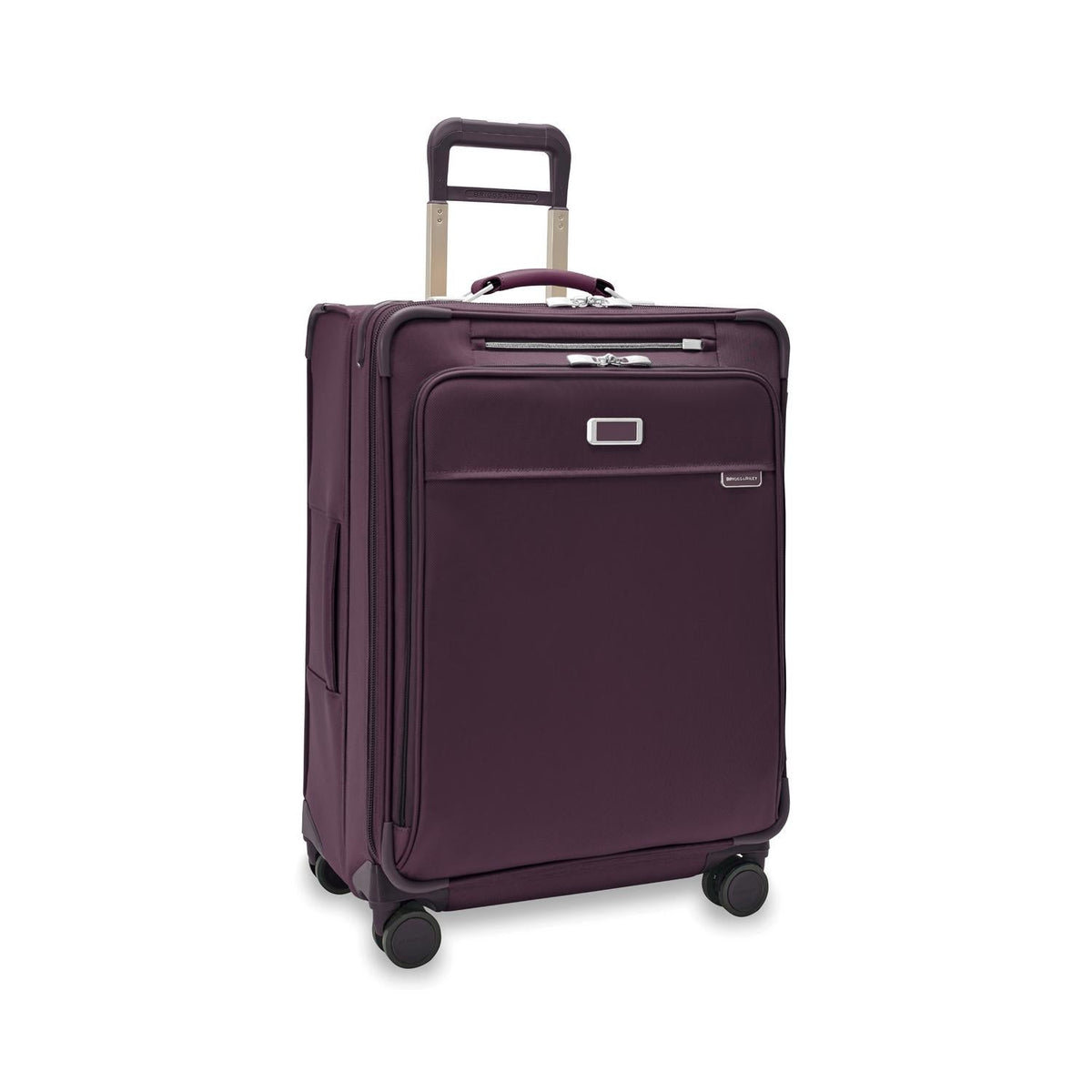Briggs & Riley Baseline Medium Expandable Spinner in Plum — angle view 2