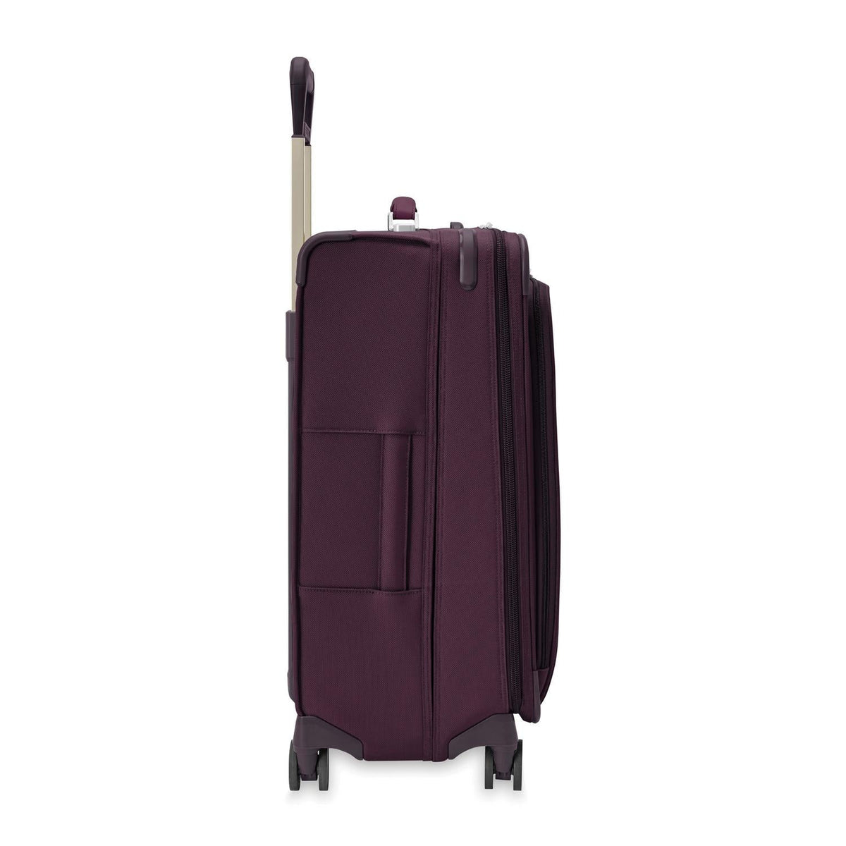 Briggs & Riley Baseline Medium Expandable Spinner in Plum — angle view 3
