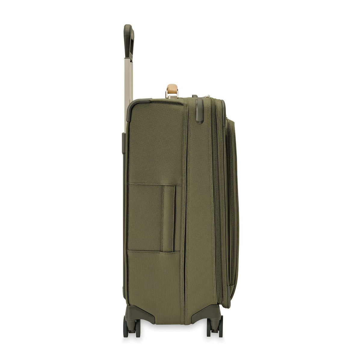 Briggs & Riley Baseline Medium Expandable Spinner in Olive — angle view 3