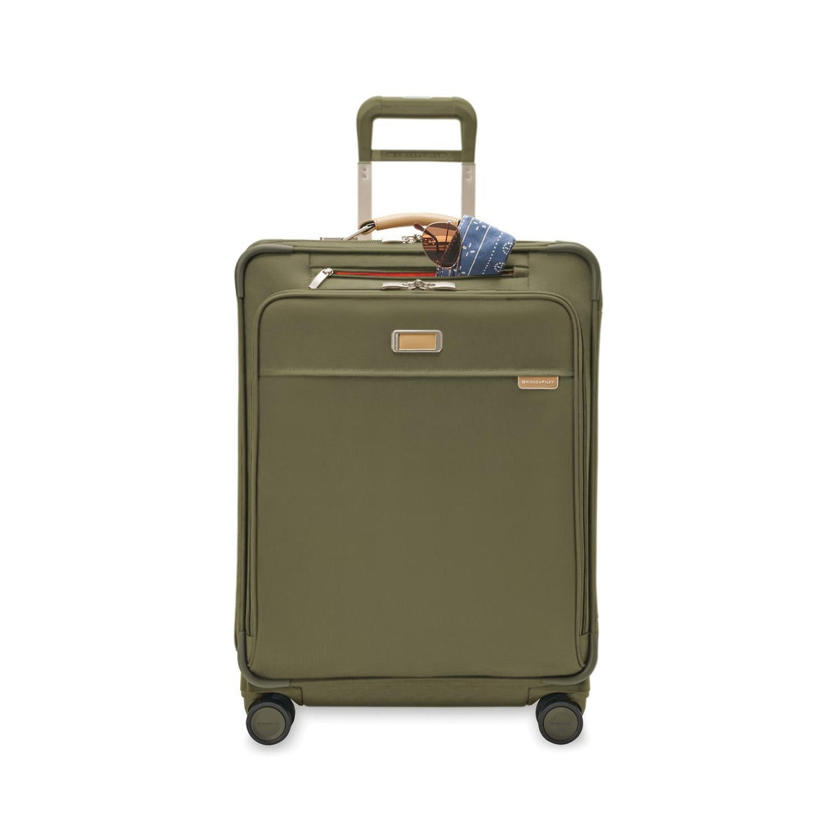 Briggs & Riley Baseline Medium Expandable Spinner in Olive — detail view 2