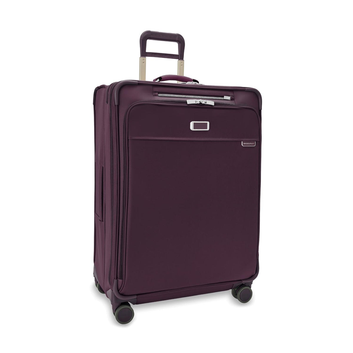 Briggs & Riley Baseline Large Expandable Spinner in Plum — angle view 2