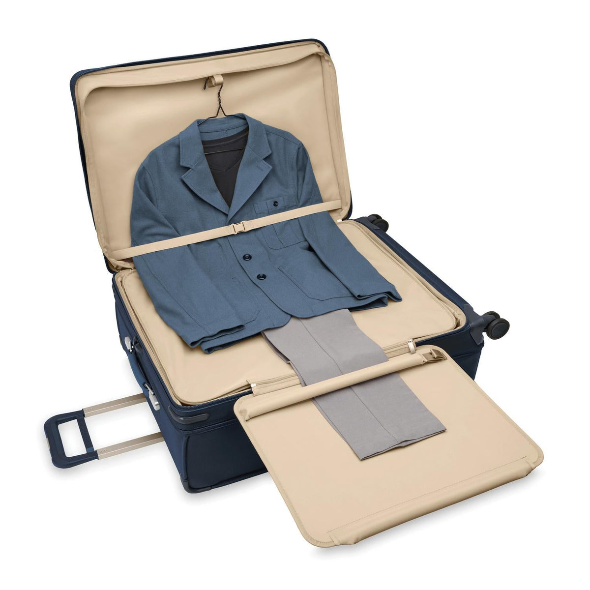 Briggs & Riley Baseline Extra Large Expandable Spinner in Navy — interior view 2
