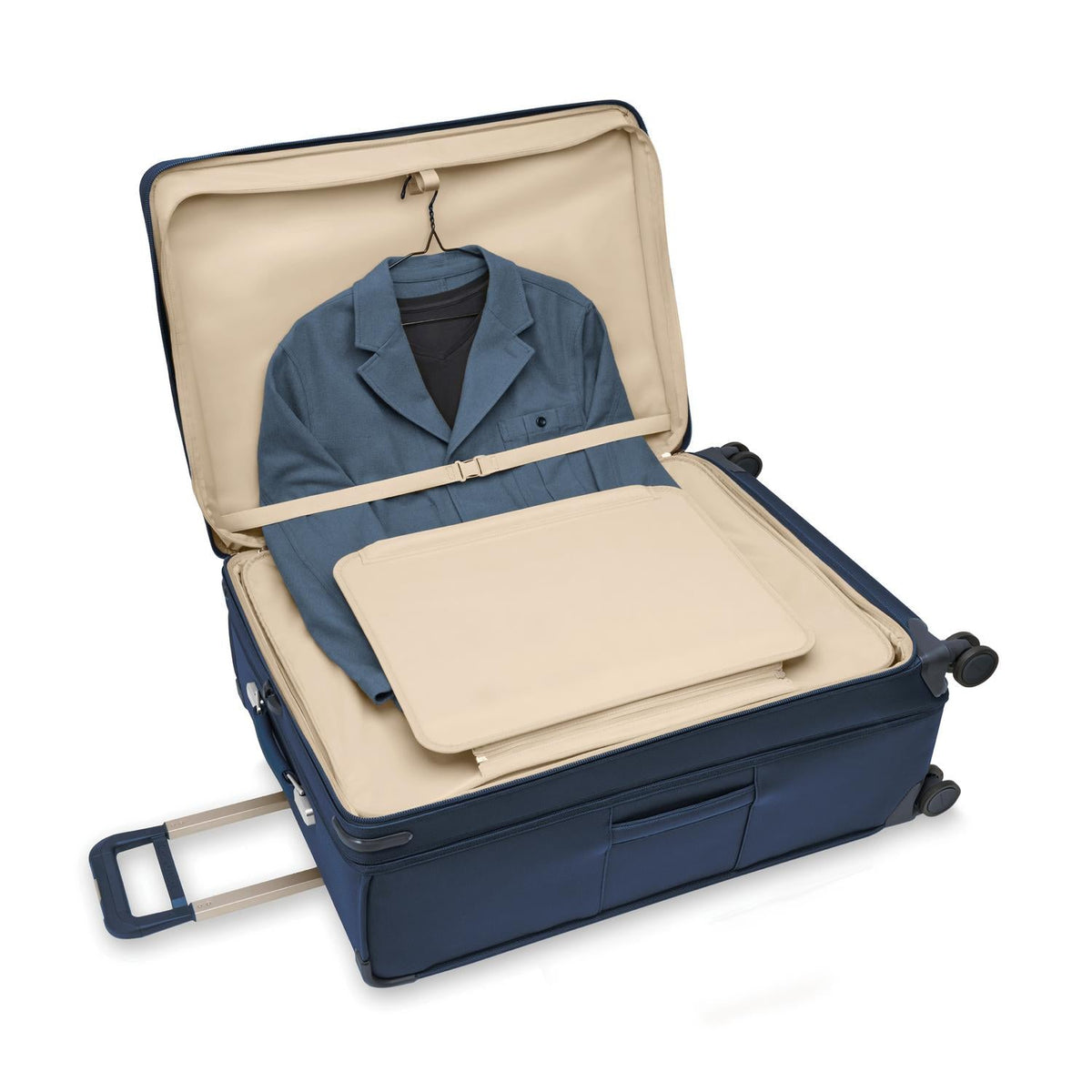 Briggs & Riley Baseline Extra Large Expandable Spinner in Navy — interior view 3