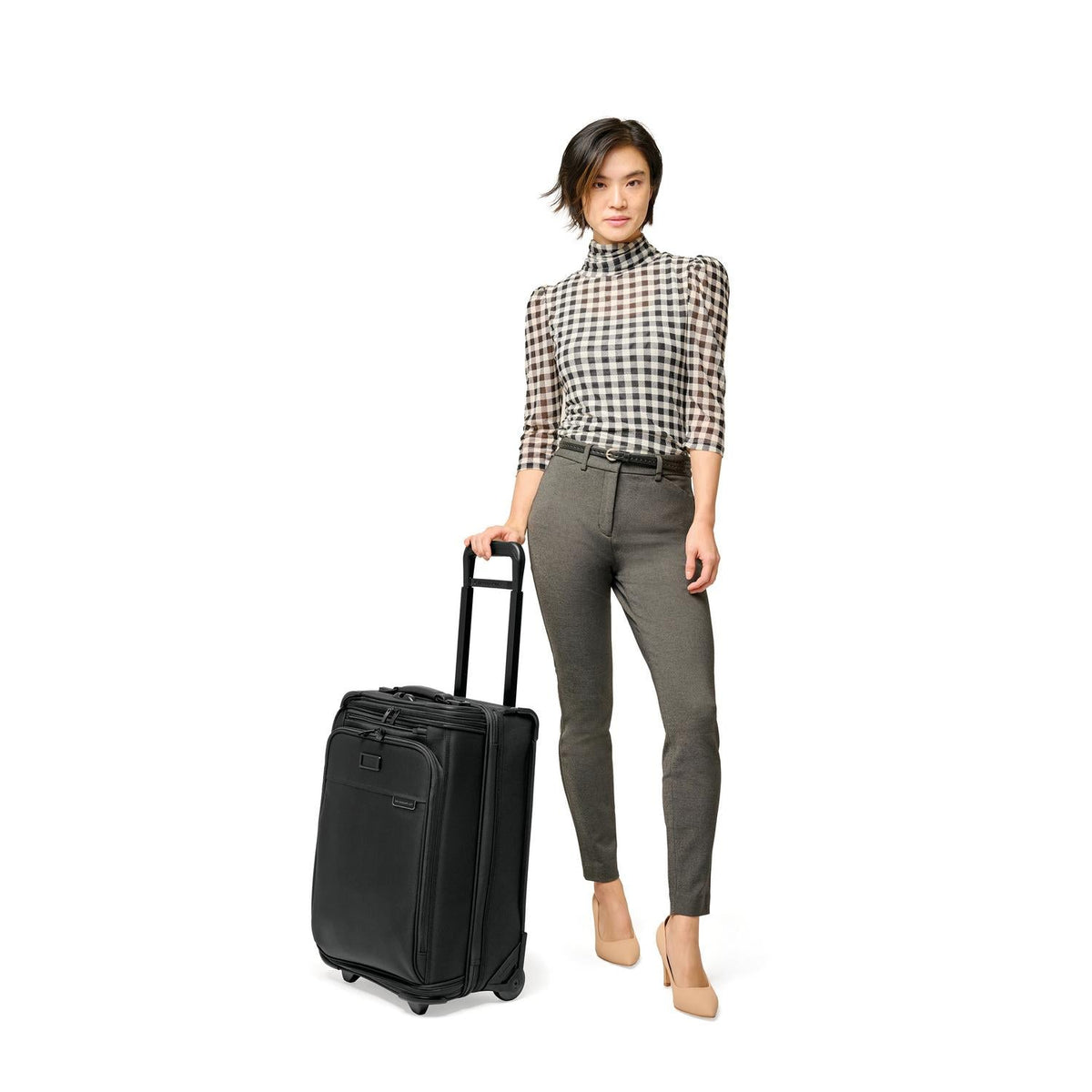 Briggs & Riley Baseline 22" Carry-On 2-Wheel Garment Bag in Black — lifestyle