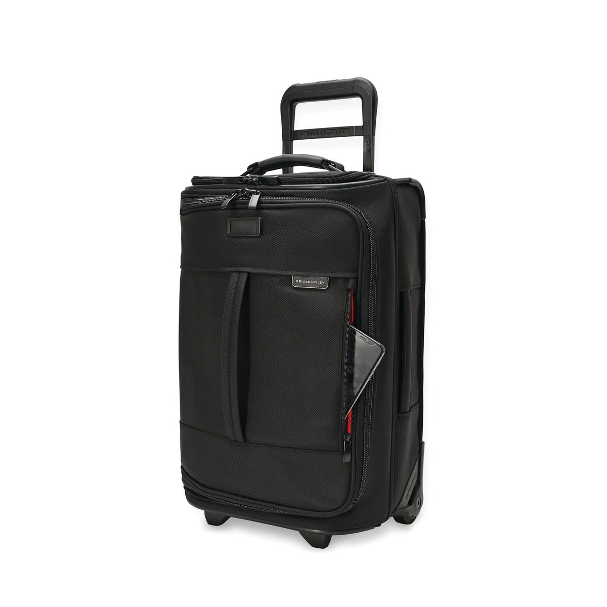 Briggs & Riley Baseline Global 2-Wheel Carry-on Duffle in Black — angle view 4