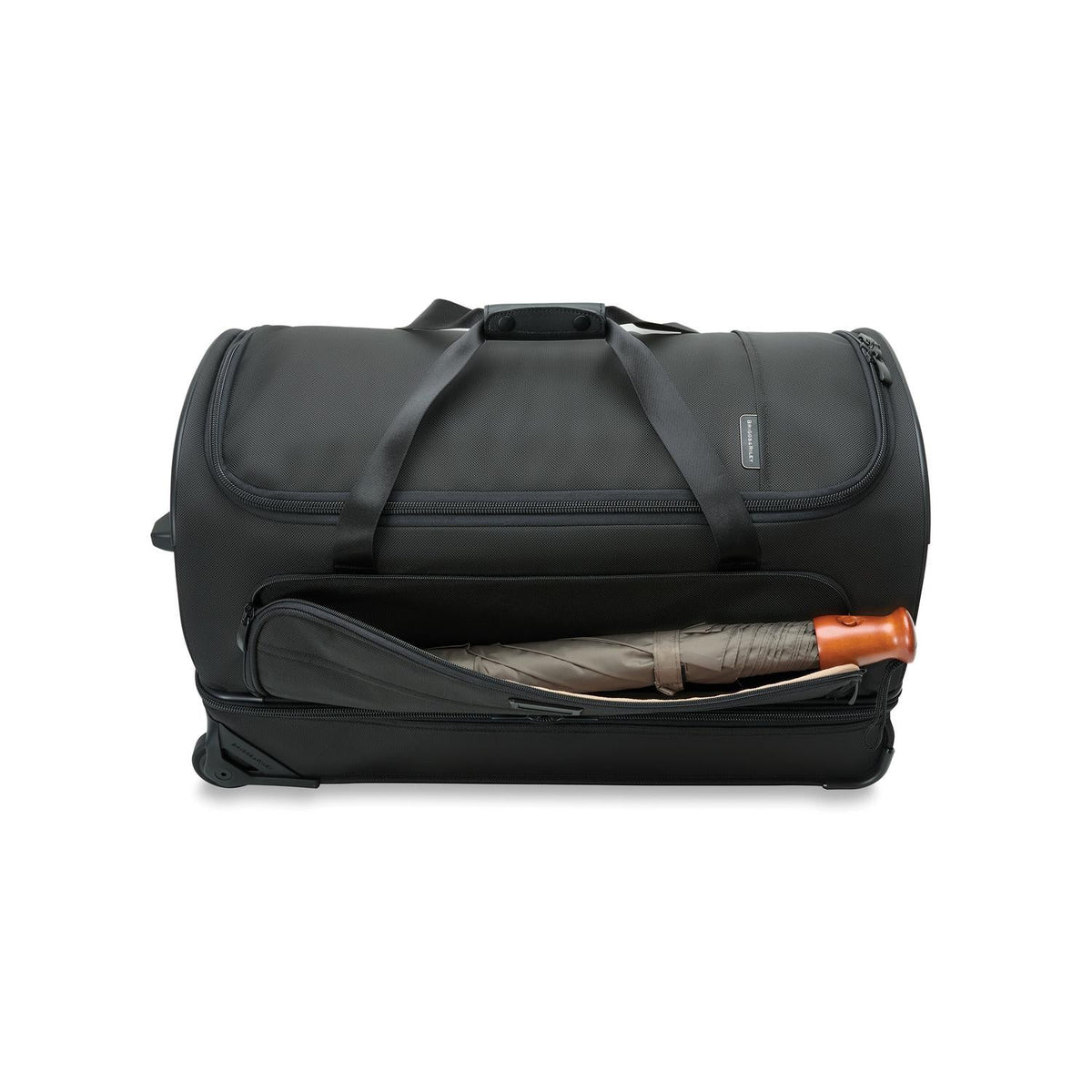 Briggs & Riley Baseline Medium 2-Wheel Duffle in Black — detail view 3