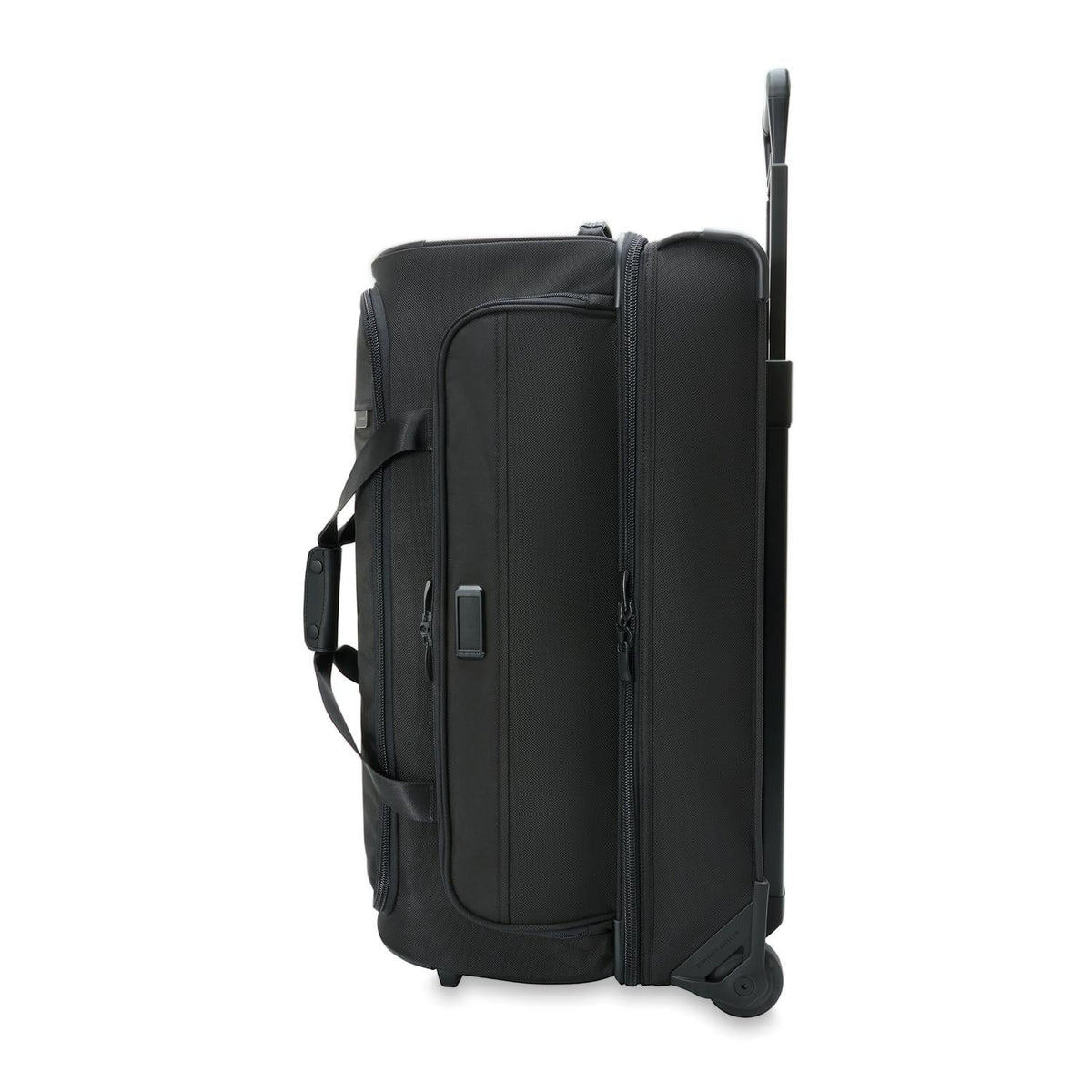 Briggs & Riley Baseline Medium 2-Wheel Duffle in Black — angle view 4