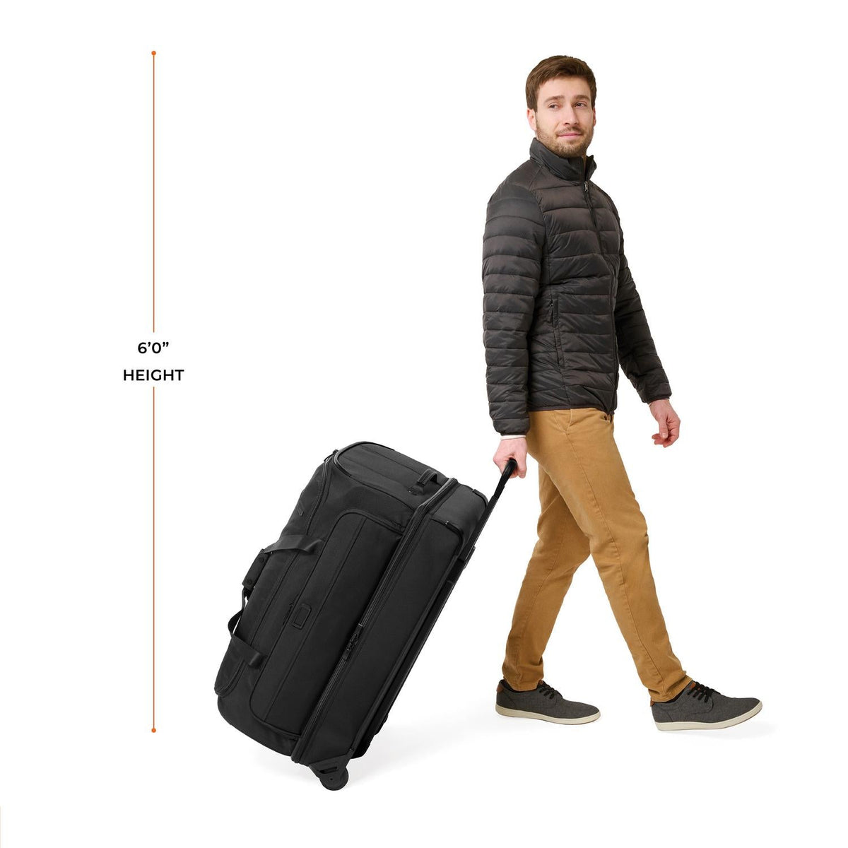 Briggs & Riley Baseline Large 2-Wheel Duffel in Black — lifestyle 2