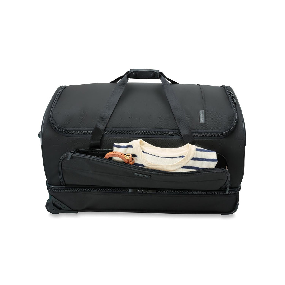 Briggs & Riley Baseline Large 2-Wheel Duffel in Black — detail view 2