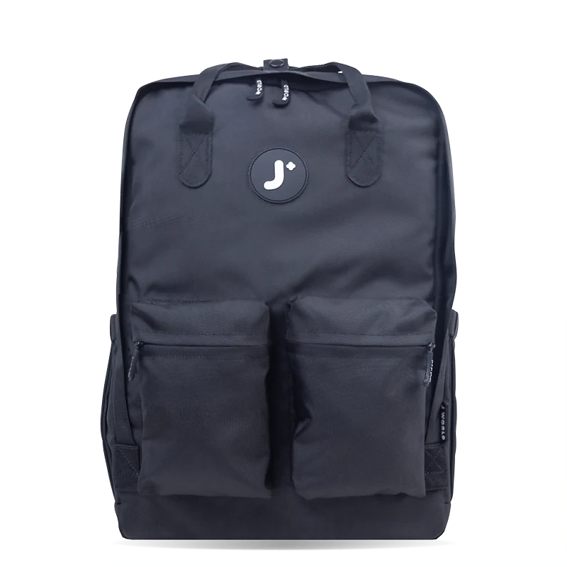 J World Timo Laptop Backpack in Black — front view