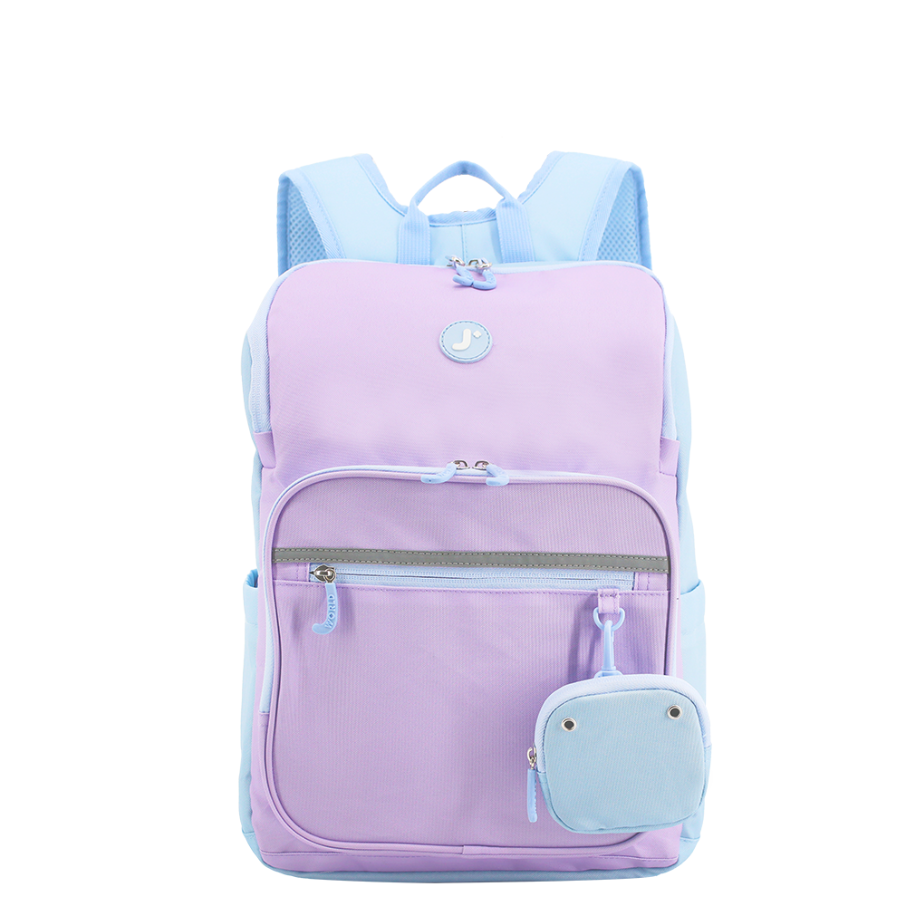 J World Junior Backpack With Lunch Box For School in Purple — front view 2 # color_Purple