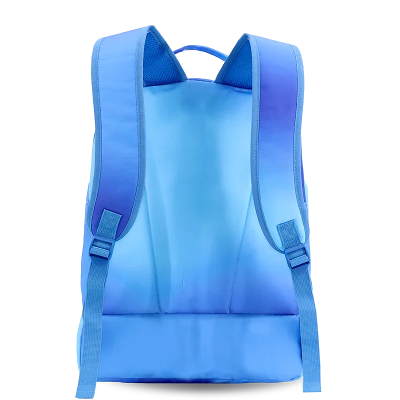 J World Packmate 2-in-1 Backpack With Built-in Lunch Bag in Blue Gradient — back view # color_Blue Gradient