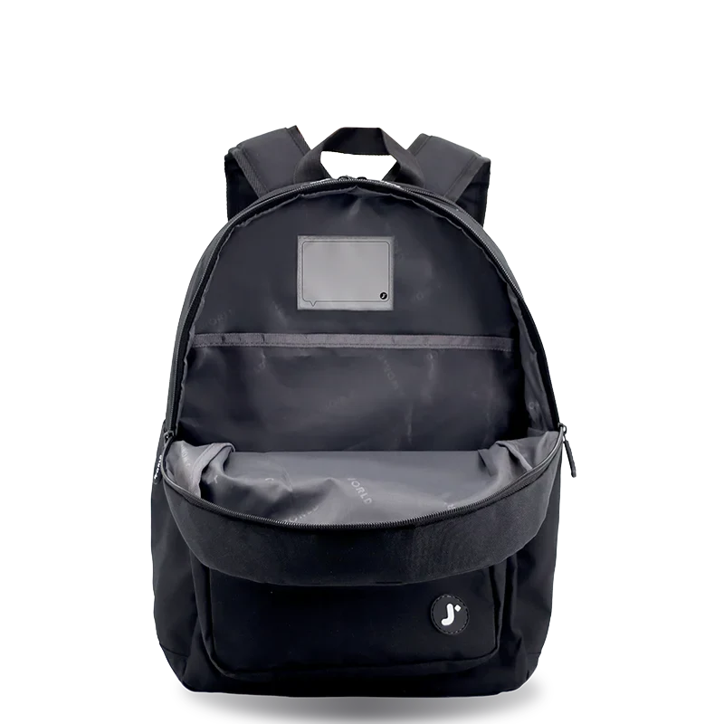 J World Zenpack Jr. Kids Laptop Backpack in Black — angle view 2 # color_Black