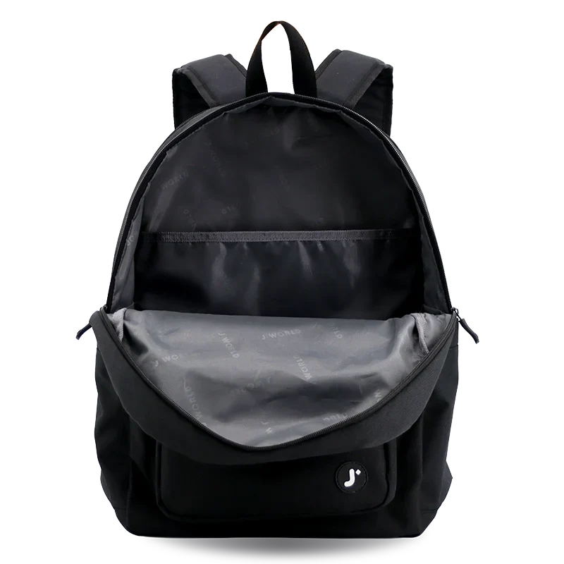 J World Zenpack Laptop Backpack in Black — front view 2 # color_Black