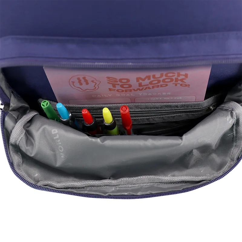 J World Zenpack Laptop Backpack in Navy — detail view 2 # color_Navy