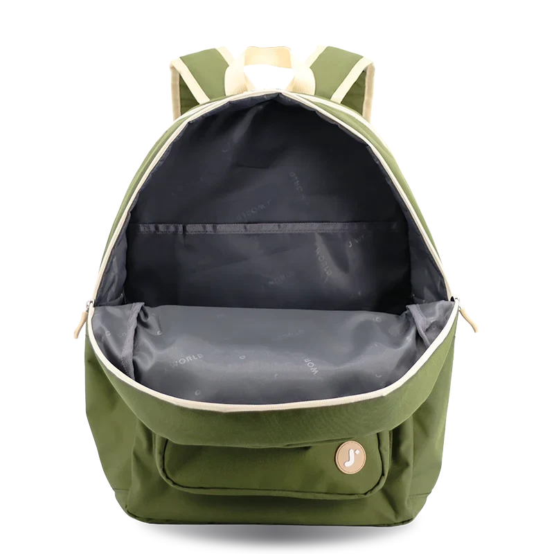 J World Zenpack Laptop Backpack in Olive Green — front view 2 # color_Olive Green