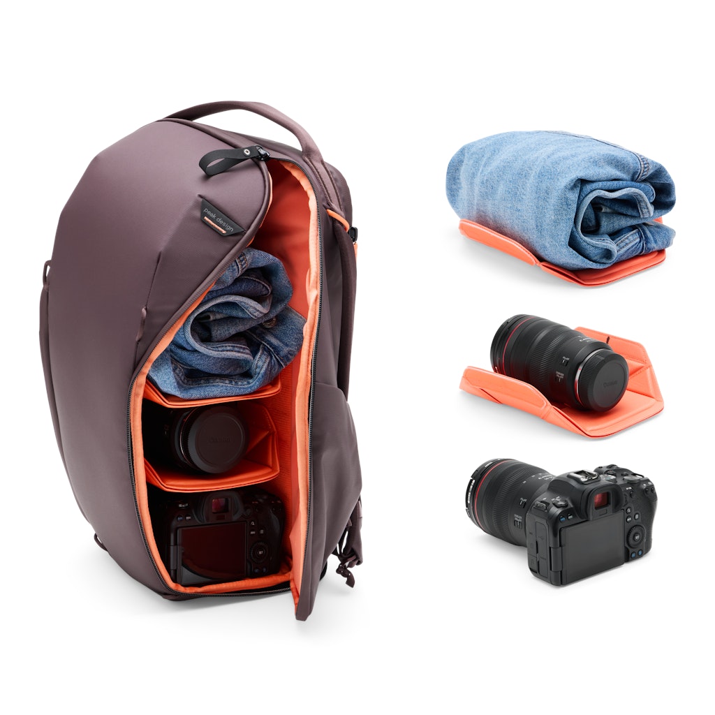 Peak Design Everyday Backpack Zip 20L in Eclipse — angle view 2 # color_Eclipse