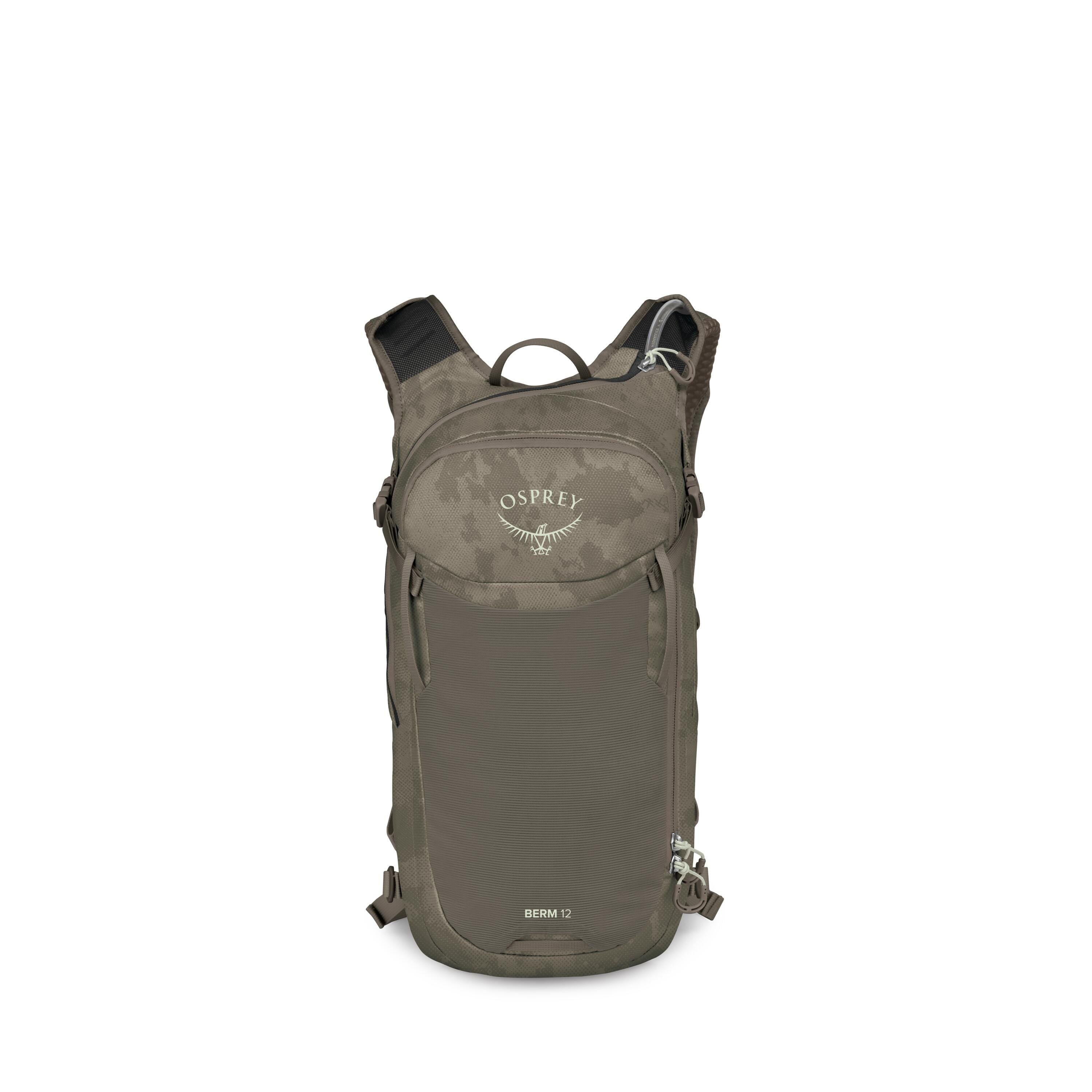 Osprey Berm 12 Bike Hydration Pack 12L in Pediment Grey Dust Print — front view