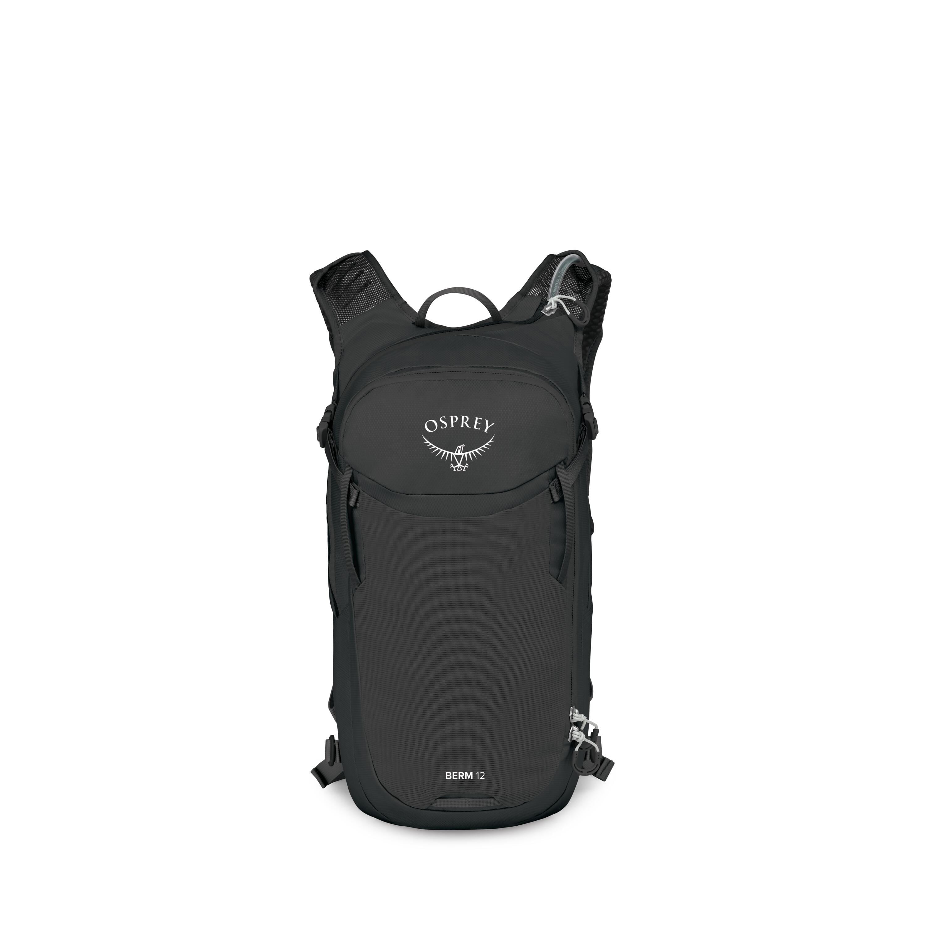 Osprey Berm 12 Bike Hydration Pack 12L in Raven Black — front view