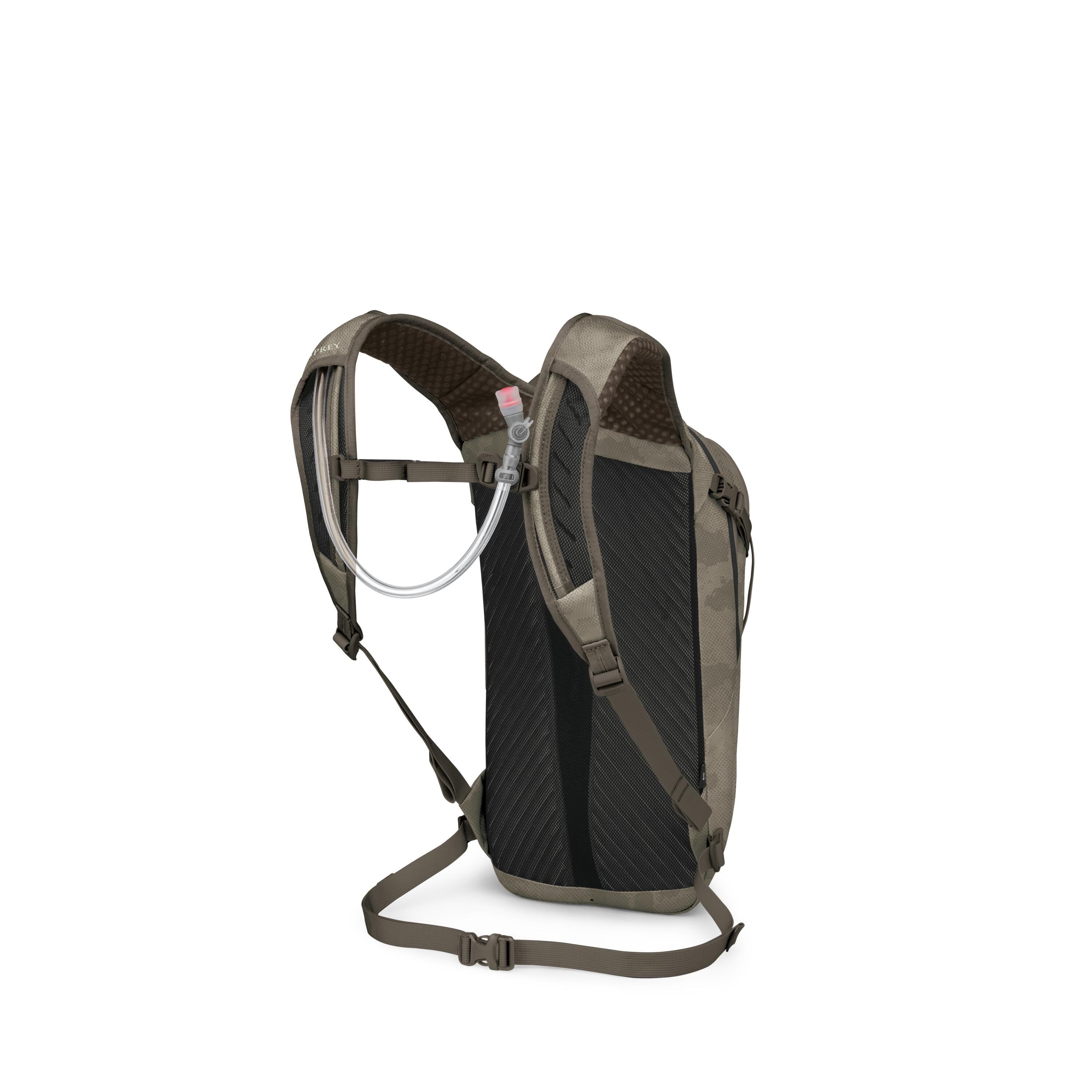 Osprey Berm 12 Bike Hydration Pack 12L in Pediment Grey Dust Print — angle view 3